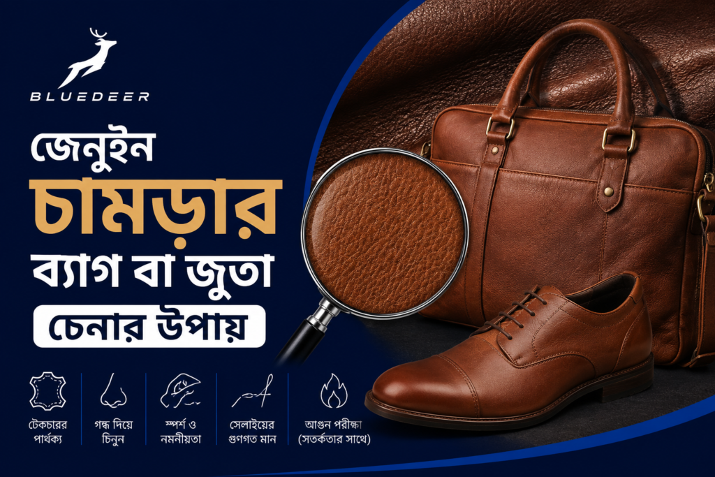 জেনুইন চামড়ার ব্যাগ, বেল্ট বা জুতা চেনার উপায়